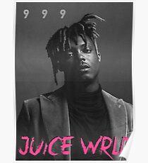 Juice Wrld 999 black white Poster