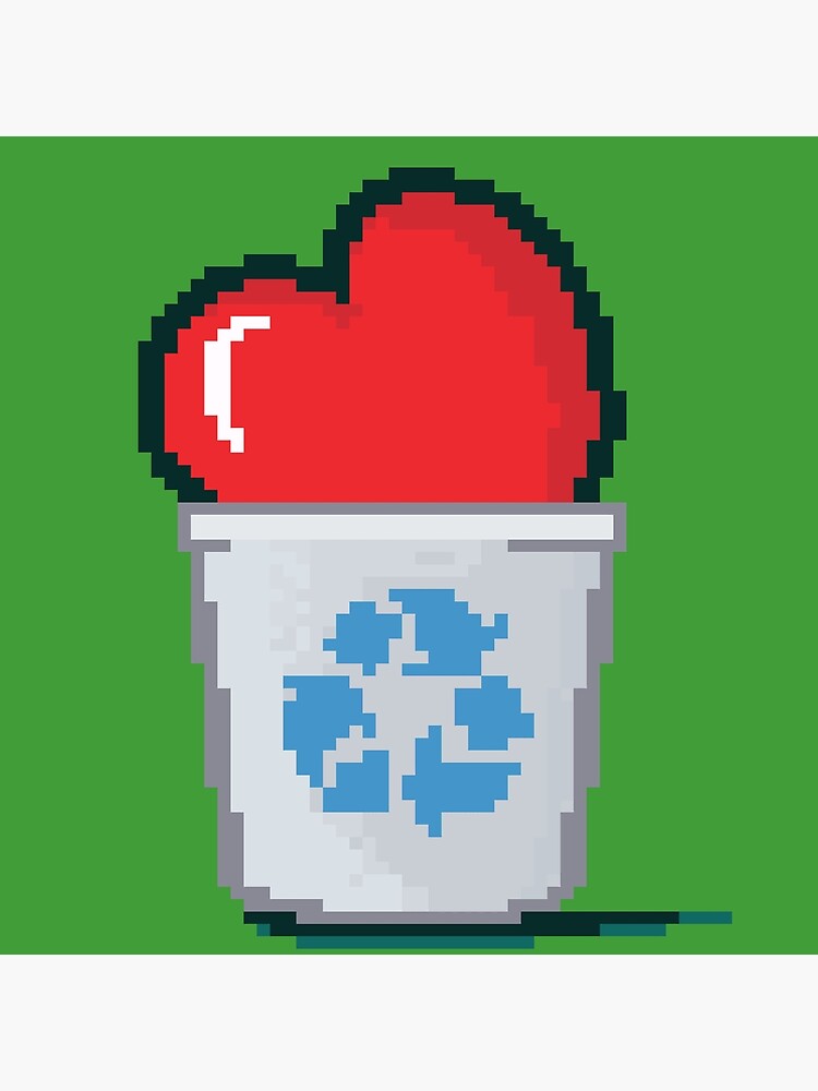 Pixel Heart Recycled by a-roderick