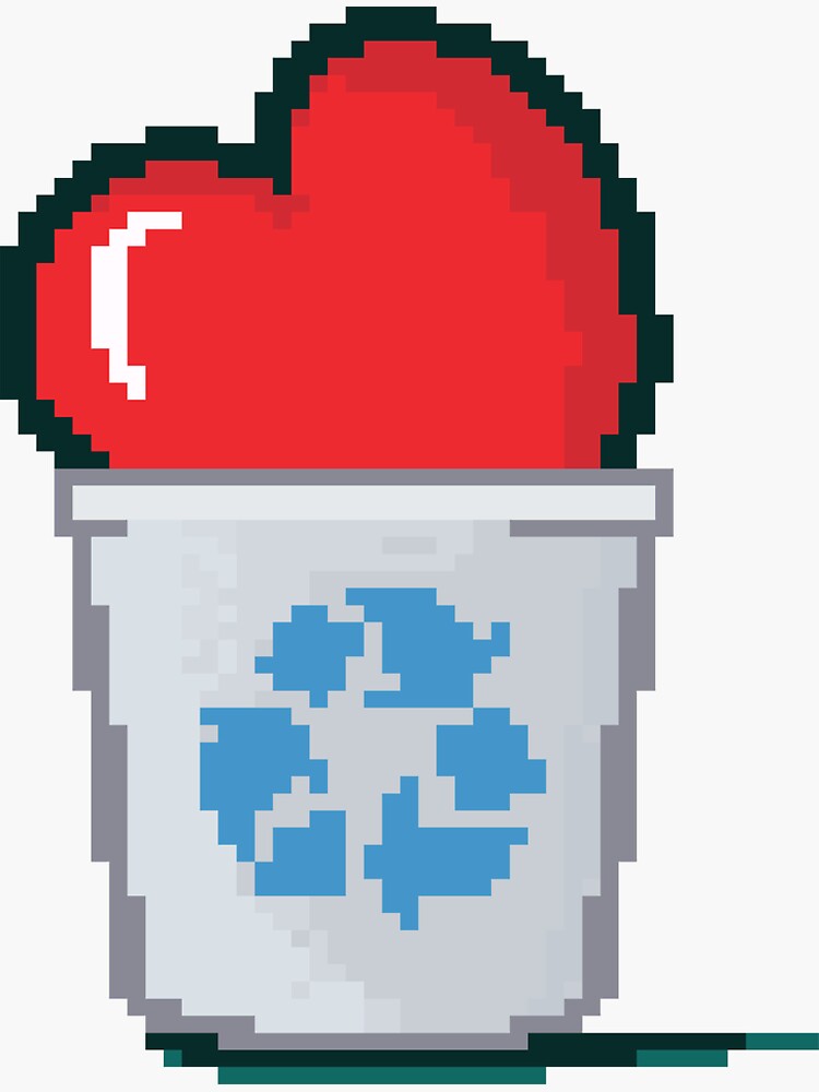 Pixel Heart Recycled by a-roderick
