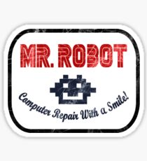 Mr Robot - Computer Repair With A Smile Sticker
