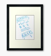 Engineering sketch Framed Print