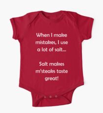 Barenaked Ladies - Salt makes m'steaks taste great! - light text One Piece - Short Sleeve