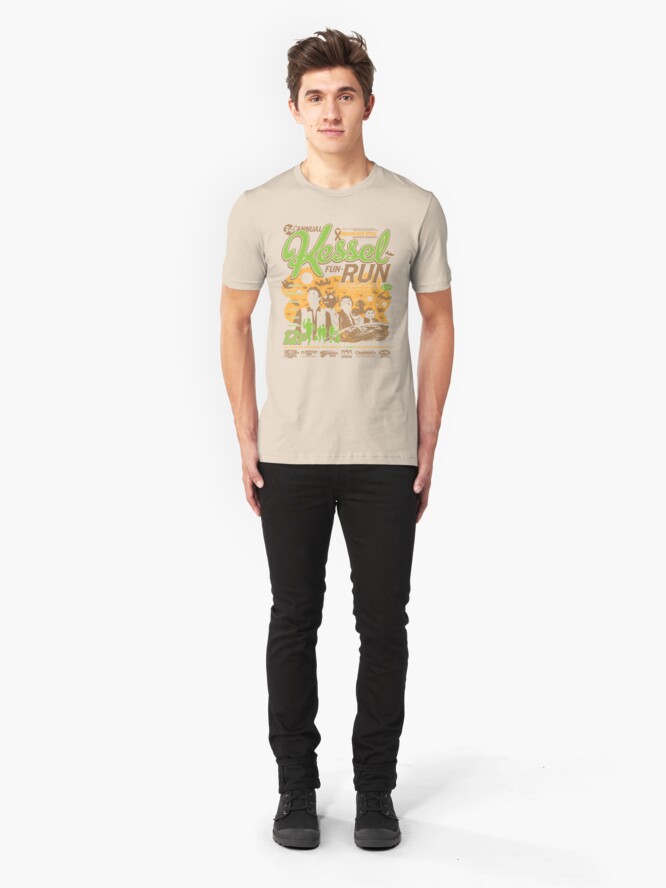 Alternate view of Kessel Fun-Run (12-Parsec Race to Cure Wookiee-Pox) Slim Fit T-Shirt