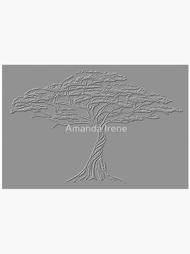 Silver Tree of Life , Zen African Bonsai Grey by IrenesGoodies
