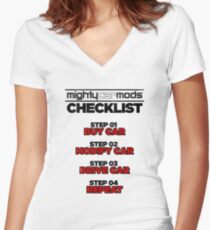 Mighty Mods Check List Women's Fitted V-Neck T-Shirt