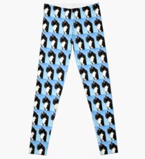 Black and white cat portrait Leggings