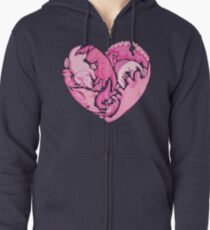 Loveasaurus Zipped Hoodie