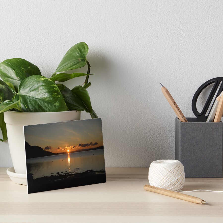 Sunrise Holy Isle Arran Art Board Print