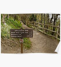 Newfound Gap Start to the Appalachian Trail Poster